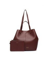 Emporio Armani Torebka EW005668 AF29459 U6017 Brązowy. Brązowe shopper bag Emporio Armani, bez wzorów, ze skóry, bez dodatków. Za 2,764.00 zł.