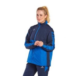 Kurtka Erima Six Wings. Niebieskie kurtki damskie Erima, bez wzorów, z polaru, z kapturem. Za 321.50 zł.