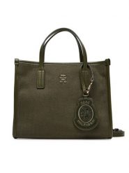 Tommy Hilfiger Torebka City Small Tote Melton AW0AW17852 Khaki. Brązowe torebki klasyczne damskie Tommy Hilfiger, z materiału, bez dodatków. Za 479.99 zł.