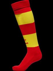 Hummel skarpety piłkarskie hmlESSENTIAL STRIPE TRUE RED/BLAZING YELLOW. Czerwone skarpetki damskie Hummel, bez wzorów, z bawełny. Za 79.19 zł.