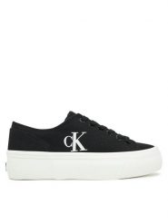 Calvin Klein Jeans Tenisówki Vulc Flatform Low Cv Mg YW0YW01763 Czarny. Czarne obuwie sportowe damskie Calvin Klein Jeans, bez wzorów, z jeansu, bez zapięcia. Za 209.99 zł.