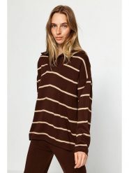 Trendyol 2-częściowy zestaw w kolorze brązowym rozmiar: L. Brązowe swetry klasyczne damskie Trendyol, l, bez kołnierzyka. Za 92.21 zł.