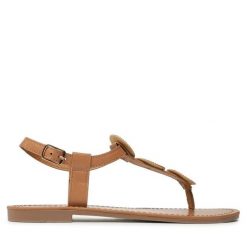 Sandały Jenny Fairy. Brązowe sandały damskie Jenny Fairy, bez wzorów, bez obcasa, na płaskiej podeszwie, bez zapięcia. Za 119.99 zł.