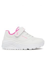 Skechers Sneakersy Uno Lite 310451L/WHP Biały. Białe buty sportowe dziewczęce Skechers, bez wzorów, ze skóry, bez zapięcia. Za 168.99 zł.