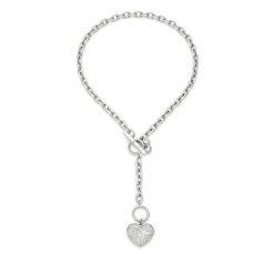 Naszyjnik Guess. Szare naszyjniki damskie Guess, srebrne. Za 399.99 zł.