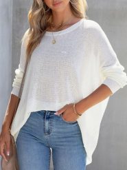 LA Angels Sweter w kolorze białym rozmiar: S. Białe swetry klasyczne damskie LA Angels, s, z asymetrycznym kołnierzem. Za 179.22 zł.