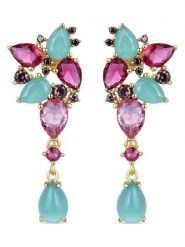 Luxenter Kolczyki-wkrętki z kwarcem i cyrkoniami rozmiar: onesize. Czerwone kolczyki damskie Luxenter, z cyrkonią, srebrne. Za 304.99 zł.