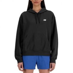 Bluza sportowa damska New Balance WT41507BK. Czarne bluzy damskie New Balance, xl, bez wzorów, z kapturem. Za 351.00 zł.