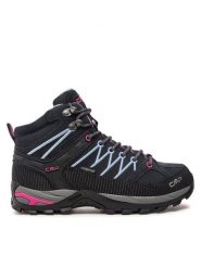 CMP Trekkingi Rigel Mid Wmn Wp 3Q12946 Granatowy. Niebieskie obuwie trekkingowe damskie CMP, ze skóry, bez zapięcia. Za 339.99 zł.