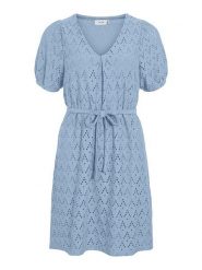 Vila Sukienka "Amalina" w kolorze błękitnym rozmiar: L. Niebieskie sukienki damskie Vila, bez wzorów, z tkaniny, bez ramiączek. Za 87.40 zł.