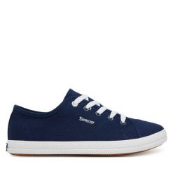 Tenisówki KangaRoos. Niebieskie trampki damskie KangaROOS, bez wzorów, bez zapięcia. Za 129.99 zł.