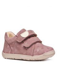 Geox Sneakersy B Macchia B164PA 00721 C8011 Różowy. Czerwone buty sportowe dziewczęce Geox, bez wzorów, ze skóry, bez zapięcia. Za 179.99 zł.