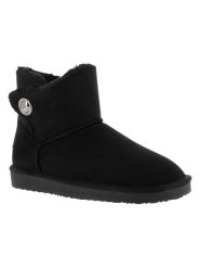 ISLAND BOOT Botki zimowe "Catalina" w kolorze czarnym rozmiar: 40. Czarne botki damskie Island Boot, na zimę, z materiału, bez obcasa, bez zapięcia. Za 130.99 zł.