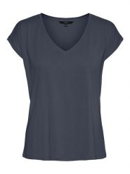 Vero Moda Koszulka w kolorze antracytowym rozmiar: S. Czarne bluzki damskie Vero Moda, s, bez wzorów, bez kołnierzyka, bez ramiączek. Za 66.00 zł.