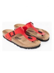 Sunbay Japonki "Camelia" w kolorze czerwonym rozmiar: 36. Czerwone klapki damskie Sunbay, bez wzorów, z lakierowanej skóry, z otwartym noskiem, bez obcasa, bez zapięcia. Za 118.01 zł.