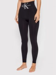 Calvin Klein Jeans Legginsy 701220429 Czarny Slim Fit. Czarne legginsy damskie Calvin Klein Jeans, bez wzorów, z jeansu. Za 79.99 zł.