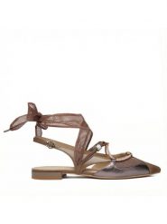 PINKO Czółenka Gianira 30 SD0547 P003 Brązowy. Brązowe czółenka damskie Pinko, bez wzorów, ze skóry, bez obcasa. Za 1,079.00 zł.