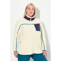 Damskie Kurtka z pluszowego polaru stójka 2-kierunkowy zamek błyskawiczny. Brązowe kurtki damskie Ulla Popken, plus size, bez wzorów, z materiału, bez kaptura. W wyprzedaży za 343.99 zł.