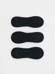 Skarpetki balerinki z bawełną 3 pack - czarny. Czarne skarpetki damskie Reserved, bez wzorów, z bawełny. Za 39.99 zł.