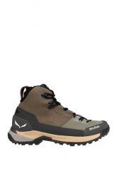 Damskie buty trekkingowe Salewa Puez Leather Mid PTX. Brązowe obuwie trekkingowe damskie Salewa, z nubiku, bez zapięcia. Za 1,212.00 zł.
