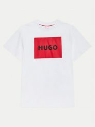 Hugo T-Shirt G00144 D Biały Regular Fit. Białe t-shirty i koszulki chłopięce Hugo, bez wzorów, z bawełny, bez kołnierzyka, bez ramiączek. Za 139.99 zł.