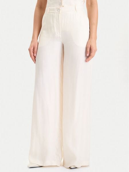 Guess Spodnie materiałowe W5YB02 WH5N2 Écru Regular Fit. Spodnie materiałowe damskie Guess, z aplikacjami, z materiału. Za 309.99 zł.