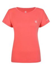 Dare 2b Koszulka sportowa "Persisting II Tee" w kolorze łososiowym rozmiar: 40. Pomarańczowe koszulki sportowe damskie Dare 2b, bez wzorów, z materiału, bez ramiączek, outdoorowe. Za 79.03 zł.