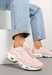 Jasnoróżowe Buty Sportowe Sneakersy Ozdobione Tłoczeniem Tulinea. Czerwone obuwie sportowe casual damskie Born2be, trekkingowe. Za 149.99 zł.