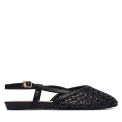 Baleriny Patrizia Pepe. Czarne baleriny dziewczęce Patrizia Pepe, bez wzorów, bez obcasa, bez zapięcia. Za 539.99 zł.