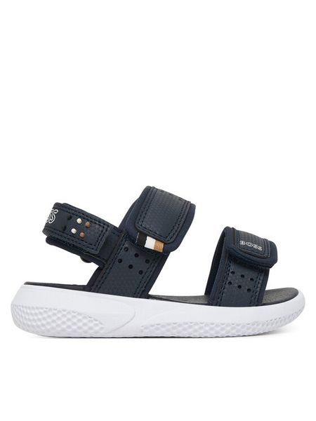 BOSS Sandały J52823 M Granatowy. Niebieskie sandały chłopięce Boss, ze skóry, bez zapięcia. Za 260.99 zł.