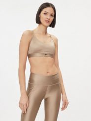 Reebok Biustonosz sportowy Holiday Lux IL4589 Beżowy. Brązowe biustonosze sportowe damskie Reebok, bez wzorów, z syntetyku. Za 99.99 zł.