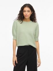 Vila Sweter "Viril" w kolorze zielonym rozmiar: XS. Zielone swetry klasyczne damskie Vila, xs, z włókna, bez kołnierzyka. Za 74.99 zł.