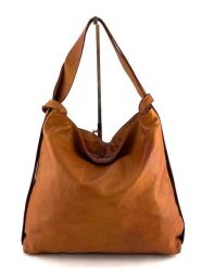 Amara Skórzany shopper bag "Futura" w kolorze jasnobrązowym - 44 x 36 x 6 cm rozmiar: onesize. Brązowe shopper bag Amara, bez wzorów, z materiału, na ramię, bez dodatków. Za 457.95 zł.