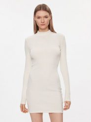 Brave Soul Sukienka codzienna LDRJ-69GERRIE Écru Slim Fit. Sukienki damskie Brave Soul, bez wzorów, z bawełny, bez ramiączek. Za 119.99 zł.