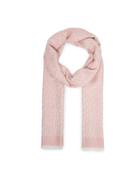 Liu Jo Szal 2A6001 T0300 Różowy. Czerwone szaliki damskie Liu Jo, bez wzorów, z wiskozy. Za 249.99 zł.