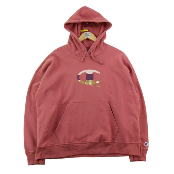 Bluza z kapturem damska luźny krój. Czerwone bluzy damskie Champion, m, bez wzorów, z dresówki, z kapturem. Za 124.96 zł.