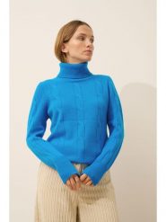 Just Cashmere Kaszmirowy golf "Estelle" w kolorze niebieskim rozmiar: L. Niebieskie golfy damskie Just Cashmere, l, bez wzorów, z kaszmiru, bez ramiączek. Za 368.96 zł.