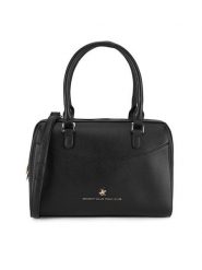 Beverly Hills Polo Club Torebka BHPC-C-006-07 Czarny. Czarne kuferki damskie Beverly Hills Polo Club, bez wzorów, z tworzywa sztucznego, bez dodatków. Za 219.99 zł.