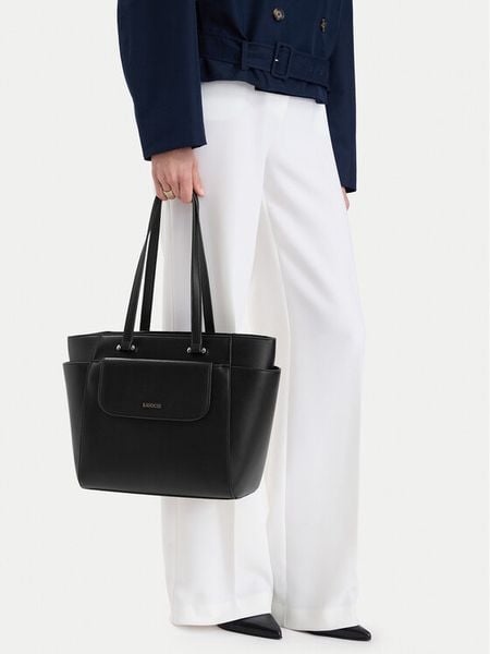 Lasocki Torebka CEO-LSK-X-004-10 Czarny. Czarne shopper bag Lasocki, bez wzorów, ze skóry, bez dodatków. Za 239.99 zł.