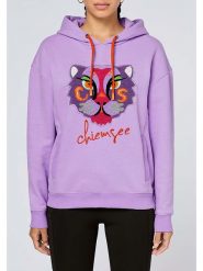 Chiemsee Bluza w kolorze fioletowym rozmiar: XS. Różowe bluzy damskie Chiemsee, xs, bez wzorów, z kapturem. Za 182.45 zł.
