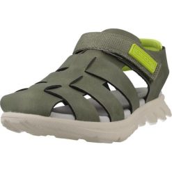 Sandały GEOX J SANDAL AIRADYUM BO Zielony. Zielone sandały damskie Geox, bez wzorów, ze skóry, bez obcasa, bez zapięcia. Za 209.99 zł.
