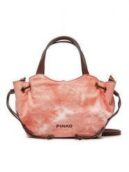 Pinko Torebka Pagoda Small Shopper PE 24 PLTT 102910 A1MB Pomarańczowy. Brązowe shopper bag Pinko, bez wzorów, z materiału, bez dodatków. Za 689.99 zł.