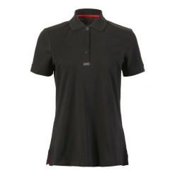 Damska koszulka polo Musto Essential Pique. Czarne koszulki damskie Musto, bez wzorów, bez kołnierzyka, bez ramiączek. Za 265.50 zł.