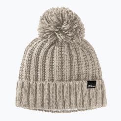 Czapka zimowa damska Jack Wolfskin Highloft Knit. Szare czapki damskie Jack Wolfskin, na zimę, bez wzorów. Za 139.99 zł.