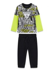 Guess Komplet bluzka i spodnie N6RG00 K8HM4 Kolorowy Regular Fit. T-shirty i koszulki chłopięce Guess, z aplikacjami, z bawełny, bez kołnierzyka, bez ramiączek. Za 219.99 zł.
