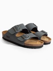 Sunbay Klapki "Balmain" w kolorze szarym rozmiar: 38. Szare klapki damskie Sunbay, bez wzorów, z otwartym noskiem, bez obcasa, bez zapięcia. Za 162.49 zł.