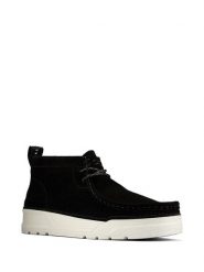Clarks Skórzane trzewiki w kolorze czarno-białym rozmiar: 39. Białe botki damskie Clarks, ze skóry, bez obcasa, na platformie, bez zapięcia. Za 161.73 zł.