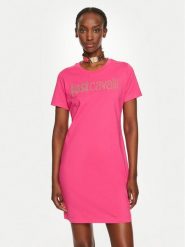 Just Cavalli Sukienka codzienna 76PAOE04 Różowy Regular Fit. Czerwone sukienki damskie Just Cavalli, bez wzorów, z bawełny, bez ramiączek. Za 379.99 zł.