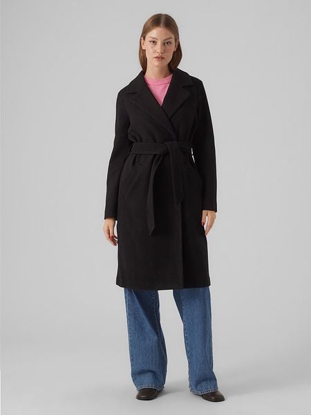 Vero Moda Płaszcz przejściowy w kolorze czarnym rozmiar: M. Czarne płaszcze damskie Vero Moda, m, bez wzorów, z materiału, bez kaptura. Za 175.26 zł.