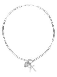 U.S. Polo Assn. Naszyjnik z kamieniami ozdobnymi - dł. 42 cm rozmiar: onesize. Szare naszyjniki damskie U.S. Polo Assn., metalowe. Za 69.99 zł.